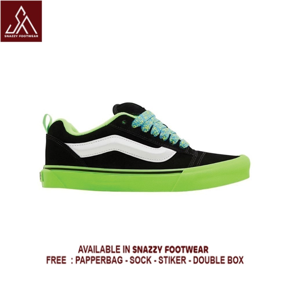 Sepatu Sneakers Vans Knu Skool Pop Outsole Green 100% Original Unisex