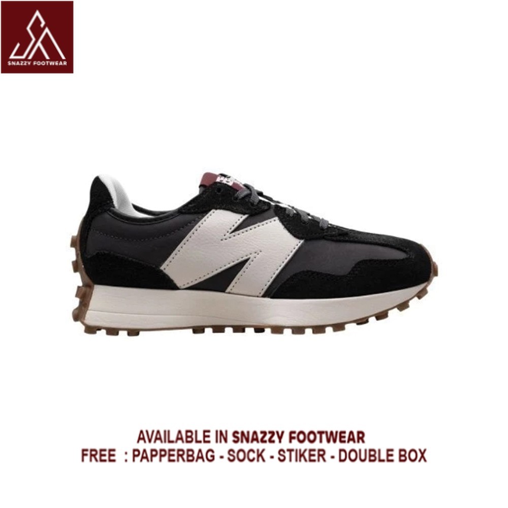 Sepatu Sneakers New Balance 327 WS327KC Grey Black Moonbeam 100% Original Unisex