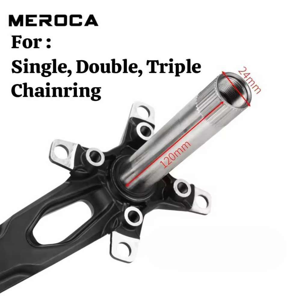 Meroca Lutu XC Hollow Crank Crankset Hollowtech HT2 BCD 104 64 Single Double Chainring Arm 170 mm Se