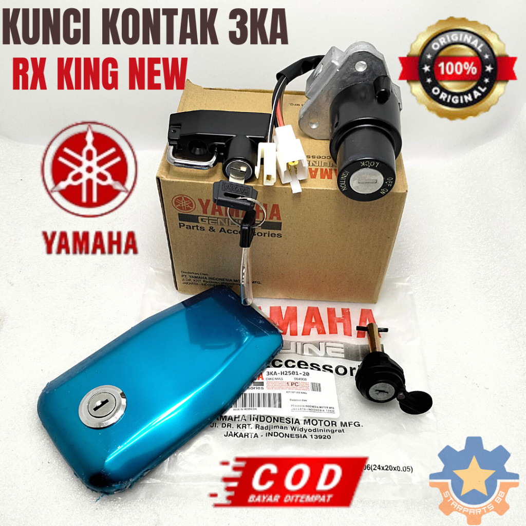 Murah KUNCI KONTAK SET 3KA MOTOR YAMAHA RX KING NEW KUALITAS ORISINIL YGP ASLI KONCI GEMBOK KEY SET