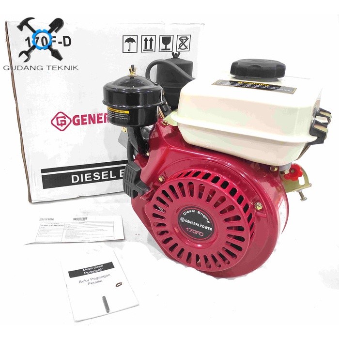 Engine Penggerak DIESEL SOLAR 3.6 Liter 5 HP 170FD 170F GENERAL x JD170F JIANGDONG / Mesin Penggerak