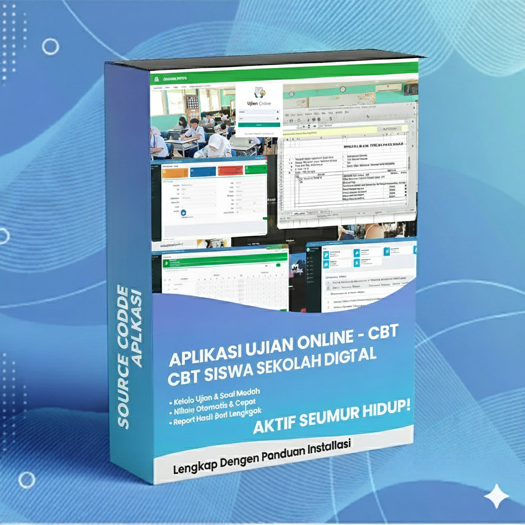 Software Ujian Online Siswa Sekolah, Bimbel, atau tugas Source Code Aplikasi Ujian Online