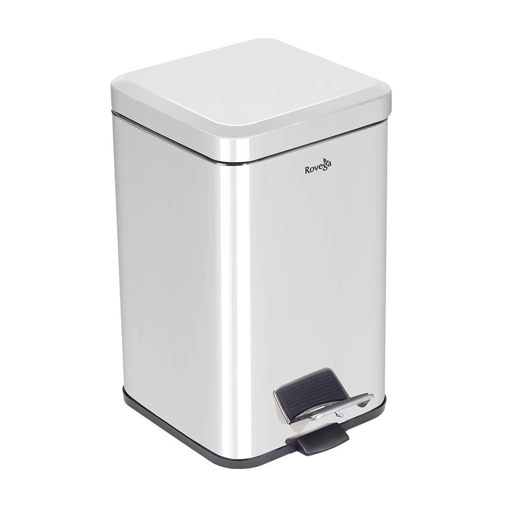 Tong Sampah Injak Tong Sampah Pedal Tempat Sampah Stainless Kotak Rovega Dust Bin Tong Sampah Dapur