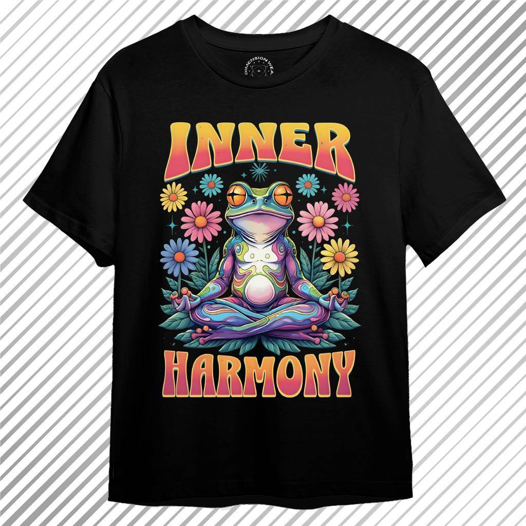 3DimensionWear - Kaos Distro Premium Original 3D Zen Garden Frog - DM1241