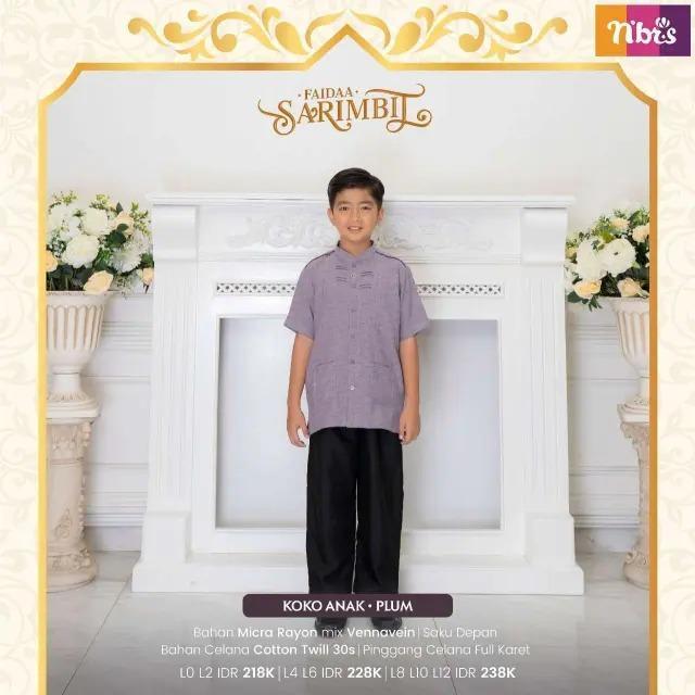 NIBRAS KOKO DAN GAMIS ANAK FAIDA PLUM