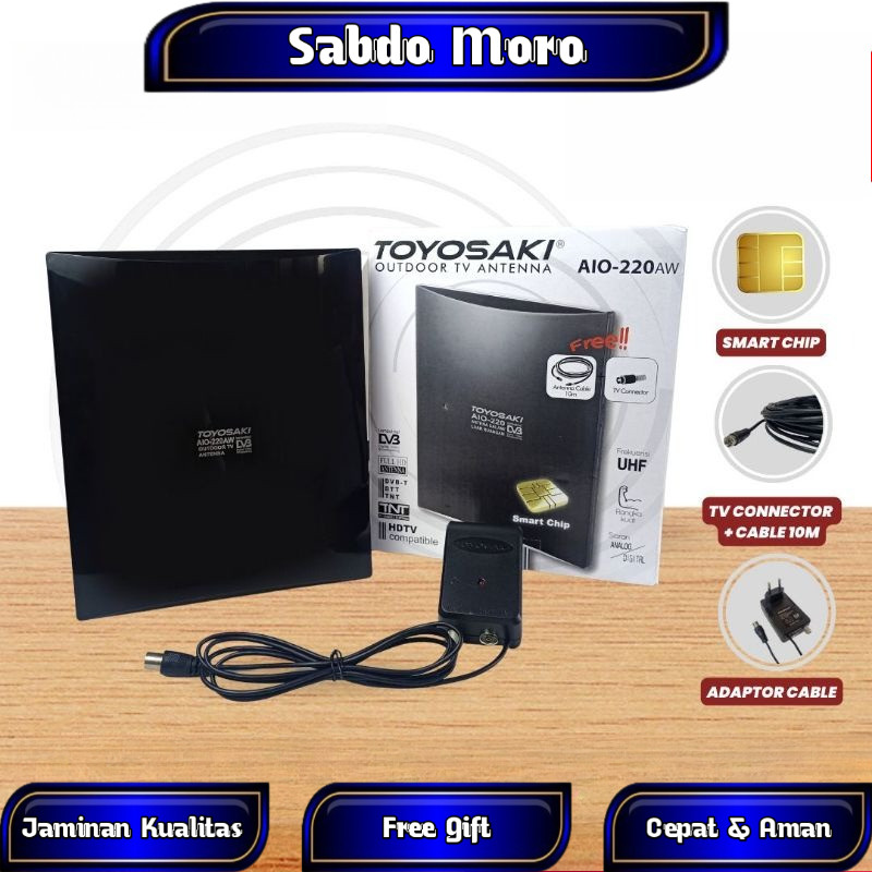 Antena Toyosaki AIO-220 Dengan Chip Cerdas Dan Kabel 10m