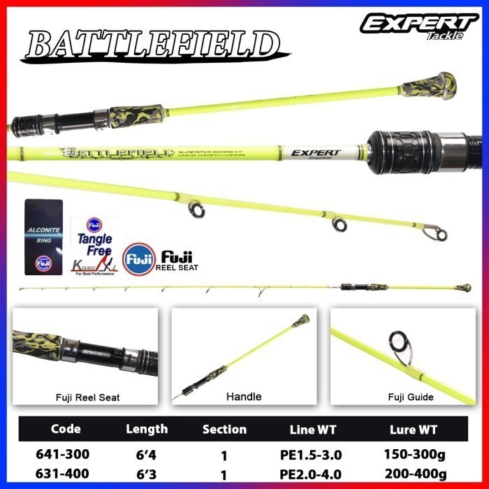 JORAN EXPERT BATTLEFIELD 631 - 641 SPINNING | JORAN JIGGING | RING FUJI - BTS641-300