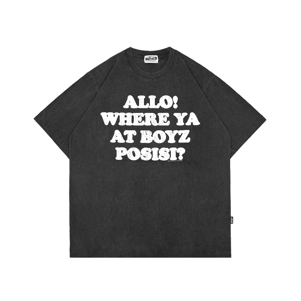 Miracle Mates - Allo Black Wash T Shirt Collaboration K3BI