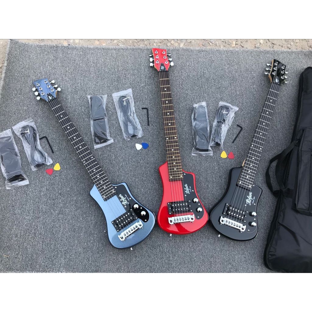 mini travel electric guitar stock clearance sale  hofner travel mini easy carry guitar