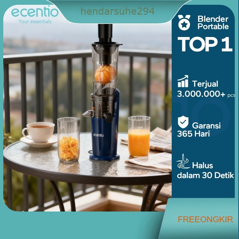 [Multifungsi] ecentio slow juicer 82mm blender caliber multifungsi blender tanpa ampas bear 550ML+60