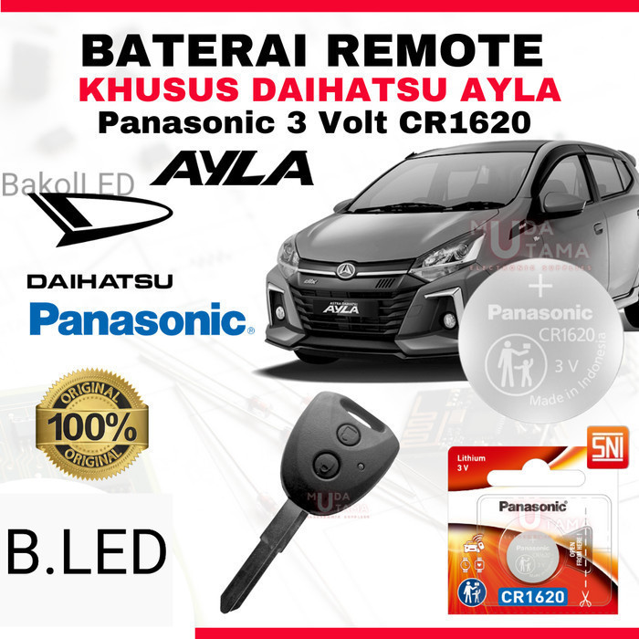 Baterai Remote DAIHATSU AYLA - ORIGINAL PANASONIC CR1620 | Battery Remote DAIHATSU AYLA | Baterai Ku