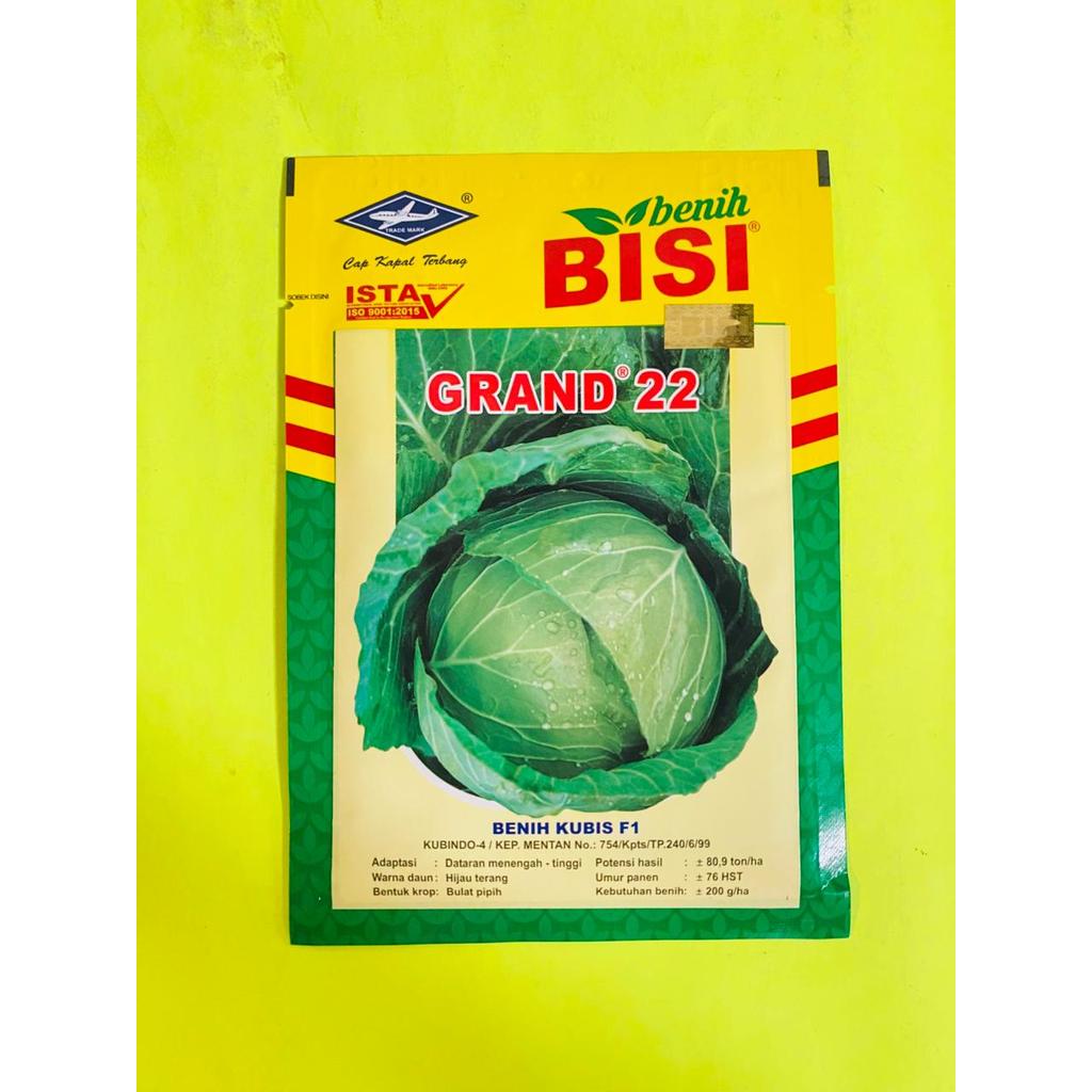 Benih Kubis Hibrida F1 GRAND 22 berat isi 15gr dari CAP KAPAL TERBANG