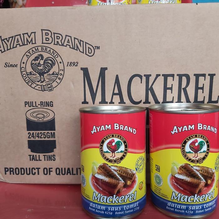 Sarden Ayam Brand Mackerel 425Gr