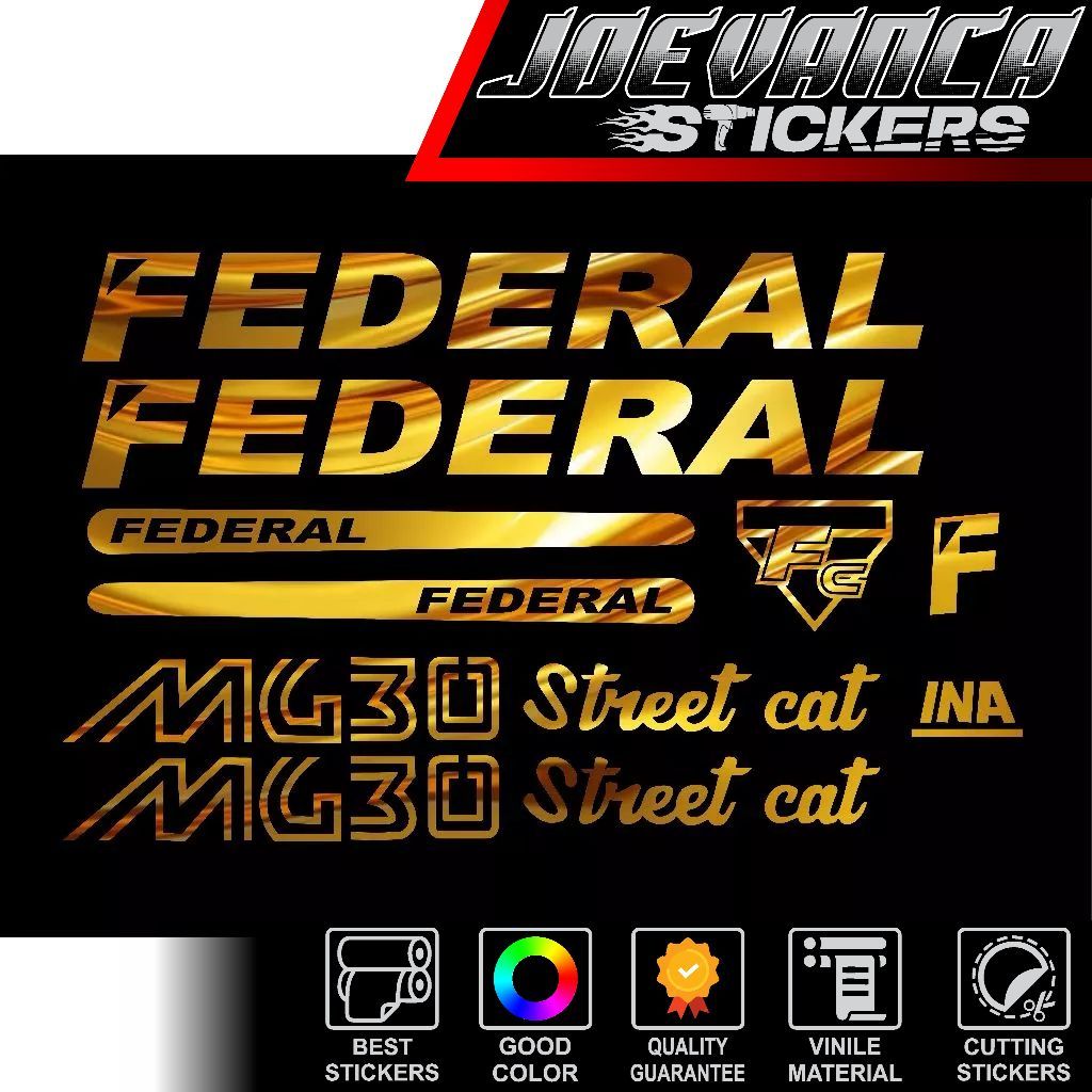 Cutting Stiker Sepeda Federal Street Cat MG 30