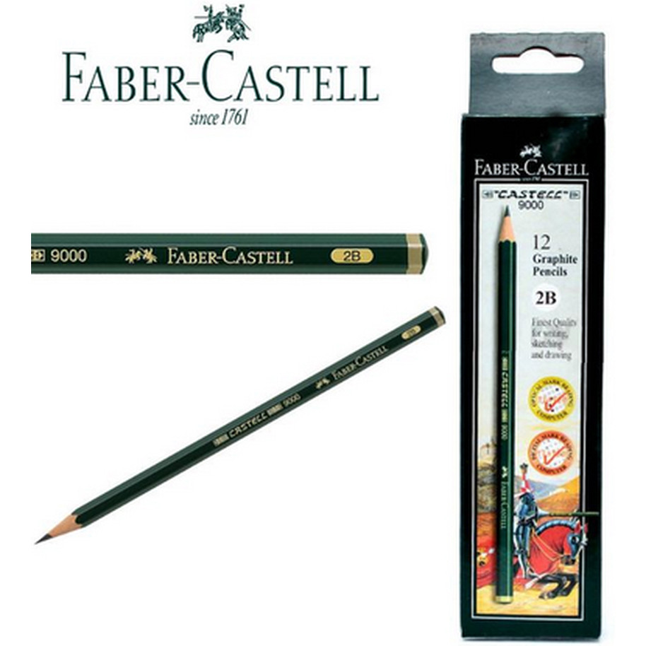 (12 PCS / 1 PAX) Pensil Kayu Ujian Faber Castell 2B - HB Asli / Graphite Pencils Faber Castell Origi