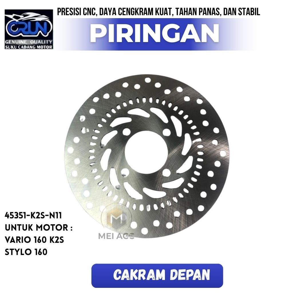 45351-K2S-N11 Piringan Disc Cakram Depan Honda K2S Vario 160 / Stylo 160 CRUN