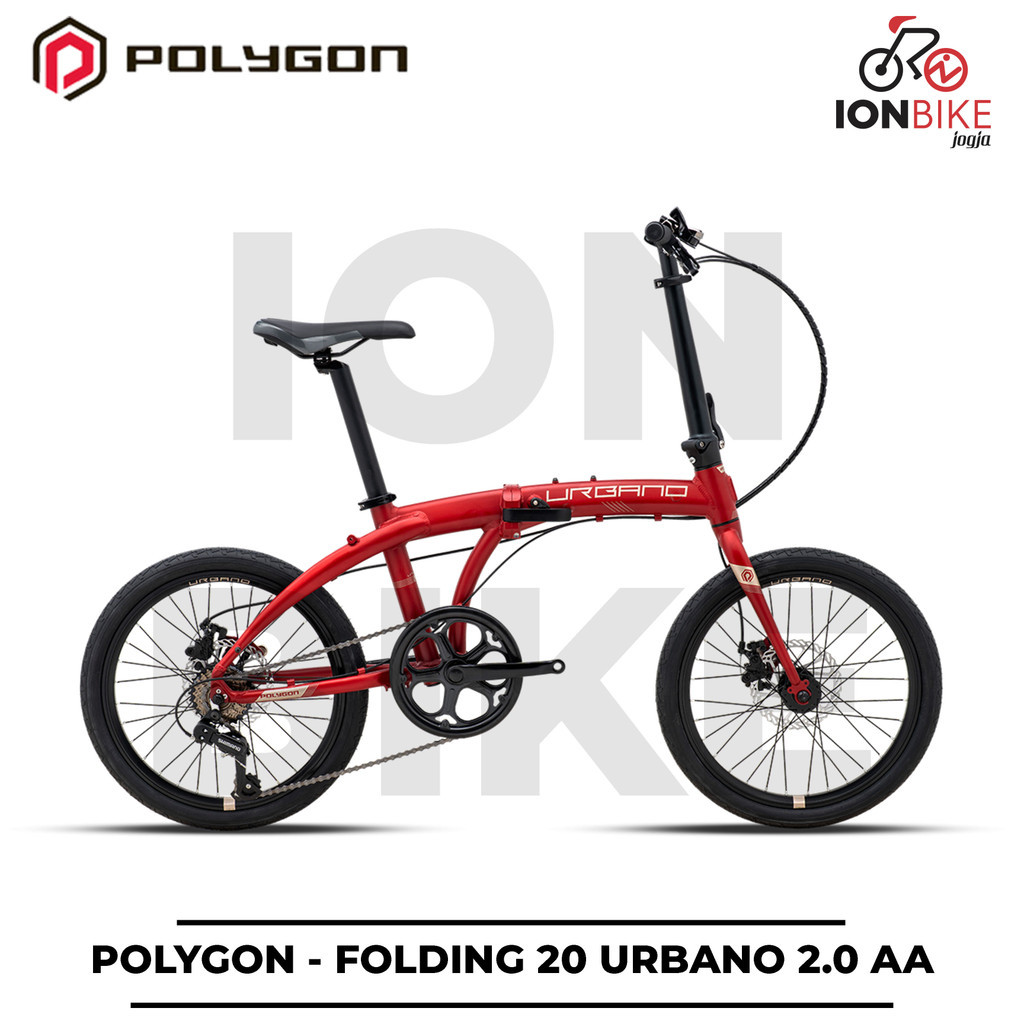Sepeda Lipat 20 POLYGON Urbano 2.0 Terbaru Alloy Seli Folding Bike Frame Allumunium 7 Speed Murah An