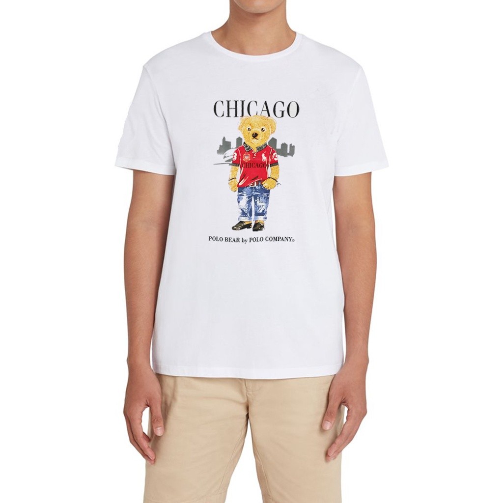 POLO - 7575.25 Mens T-shirt Bear - White