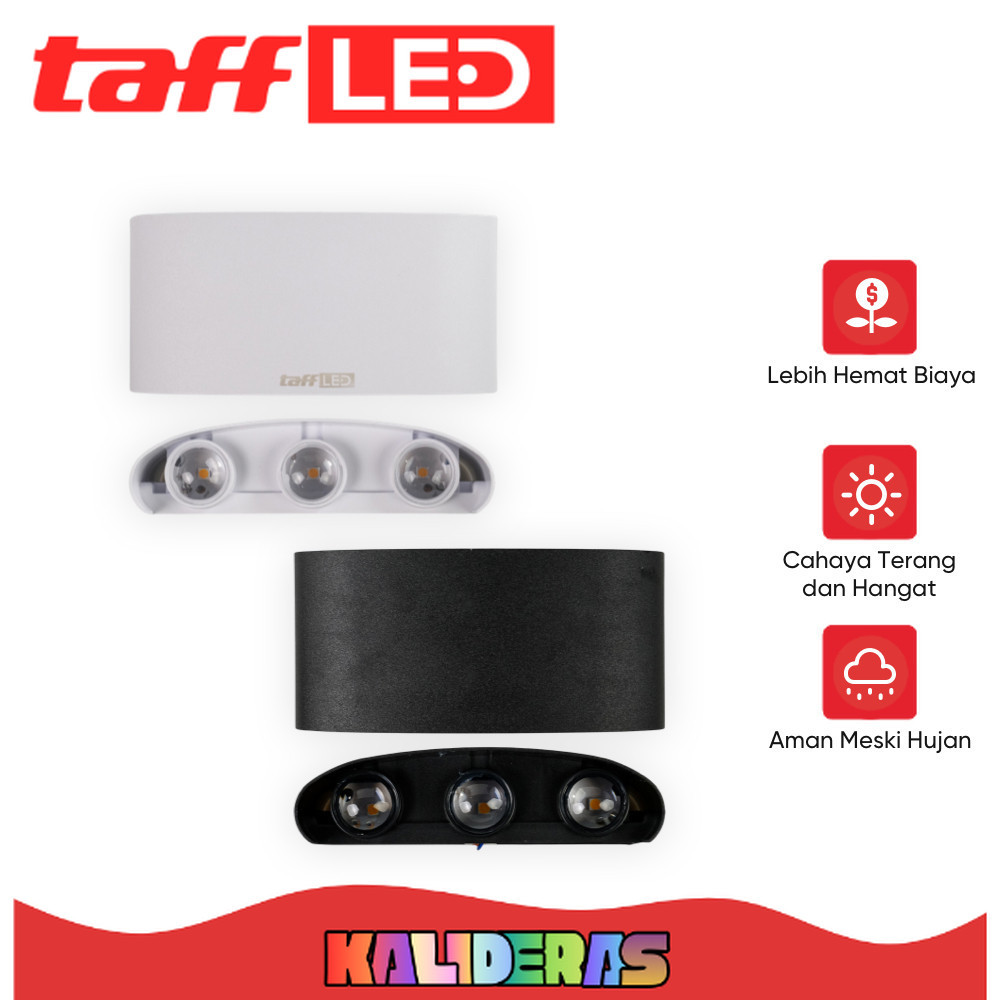 TAFFLED Lampu Dinding LED Indoor Plastic Body 6 LED Warm White 6W - 6T