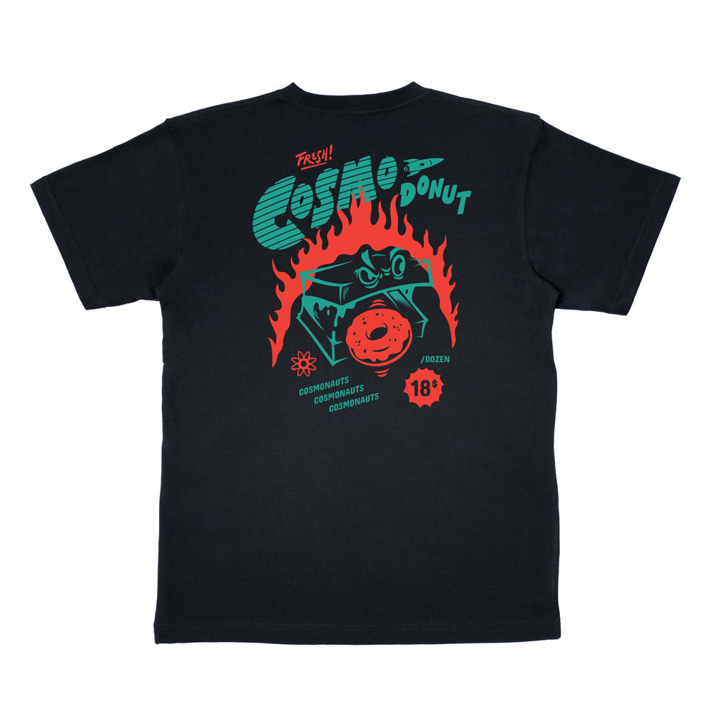 <Kaos Katun> Cosmonauts - Doughnut Black Tee