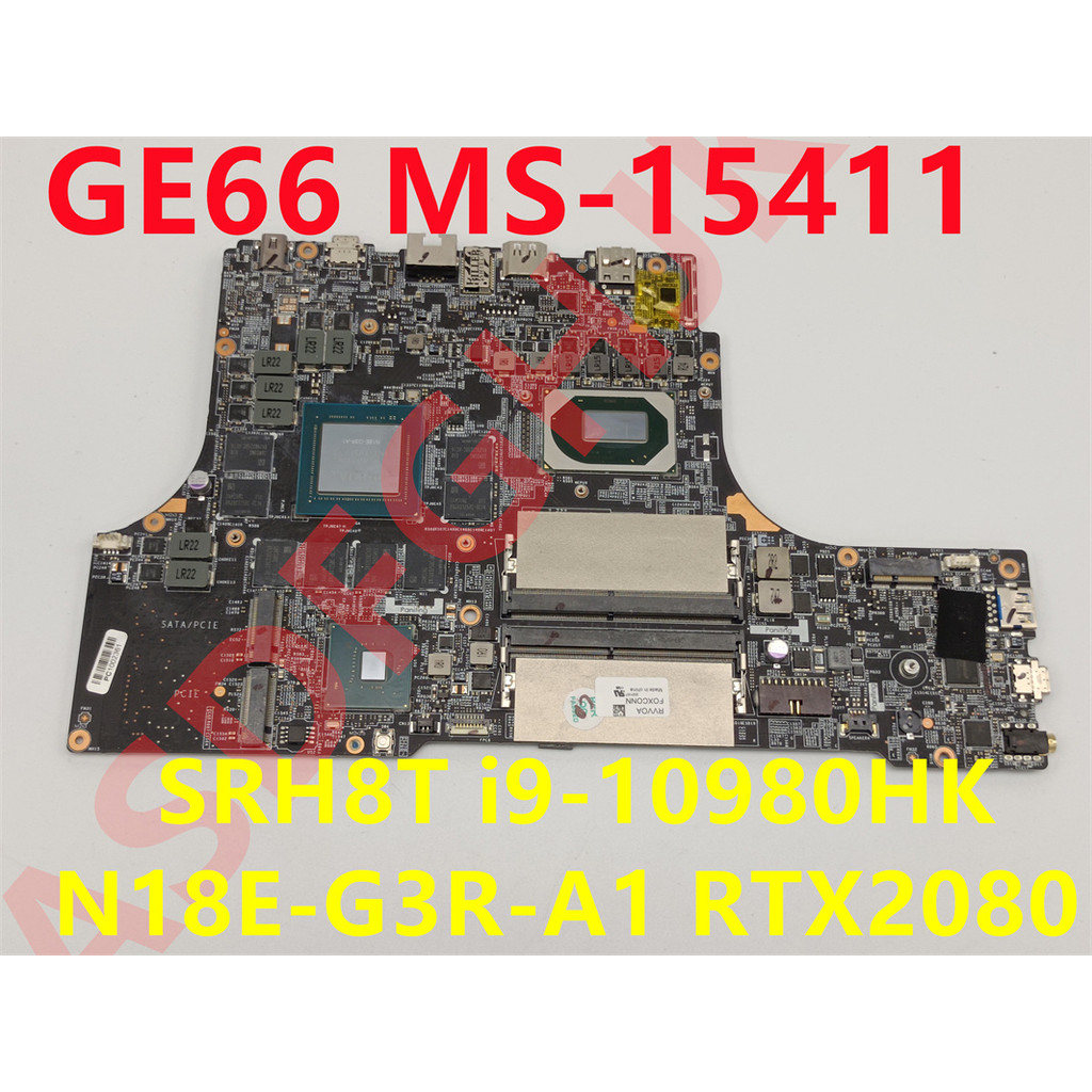 Suitable for Msi ms-1541 Assault 2 GE66 10SGS-051 Laptop Motherboard ms-15411 with i9-10980HK SRH8T 