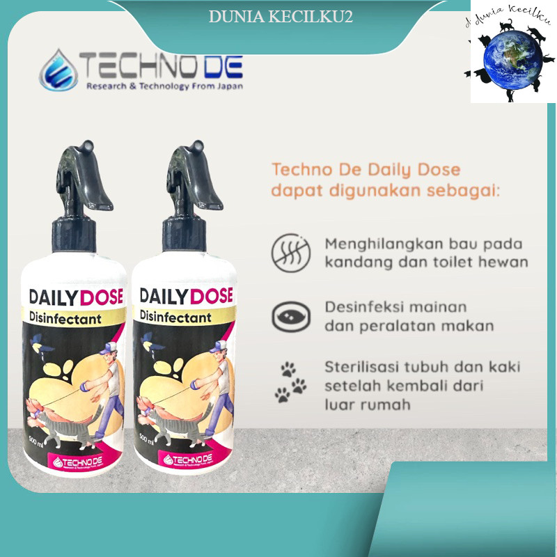 Techno de Daily Dose Disinfectant / Desinfektan Hewan - Kandang (500 ML)
