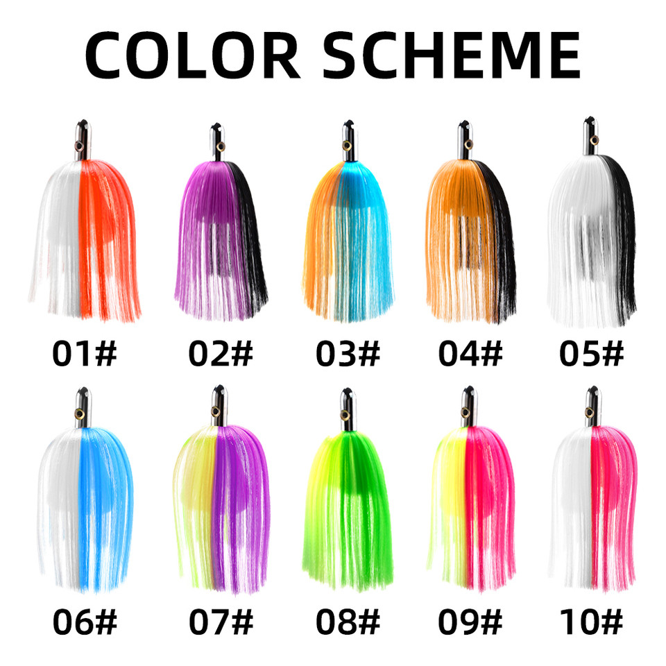 17cm/20cm/22cm Iland Series Lure Ilander Trolling Bait Jig Tuna Fishing Brass Head Nylon Skirt Offsh