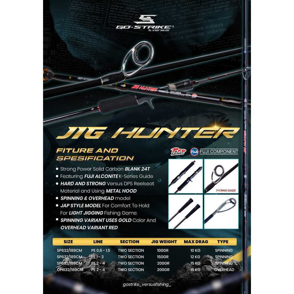 Rod VERSUS GO STRIKE JIG HUNTER LIGHT JIGGING SOLID CARBON