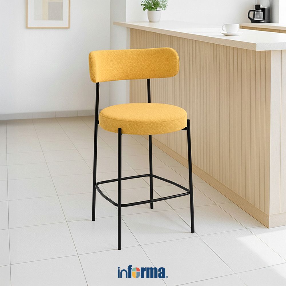 Informa Willow Kursi Bar Beige Bar Stool Kursi Kafe Bartending Furniture Ruang Makan