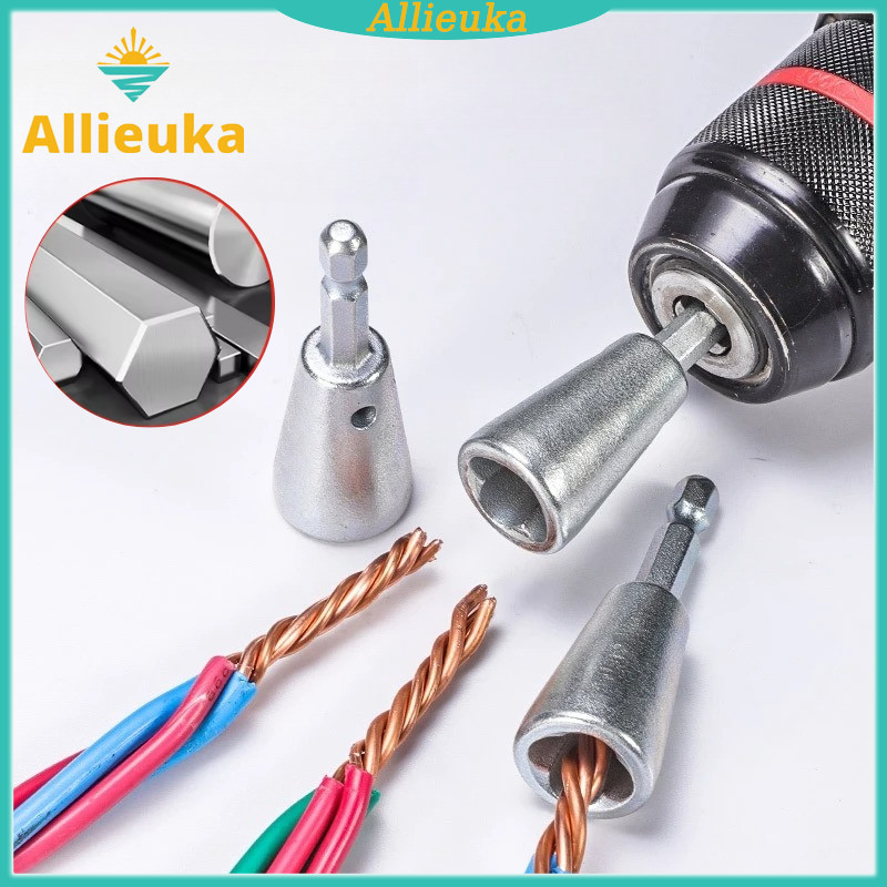 Allieuka Alat Pemutar Kabel Mata Bor Wire Twister Listrik Manual Bahan Baja Mata Bor Wire Stripping 