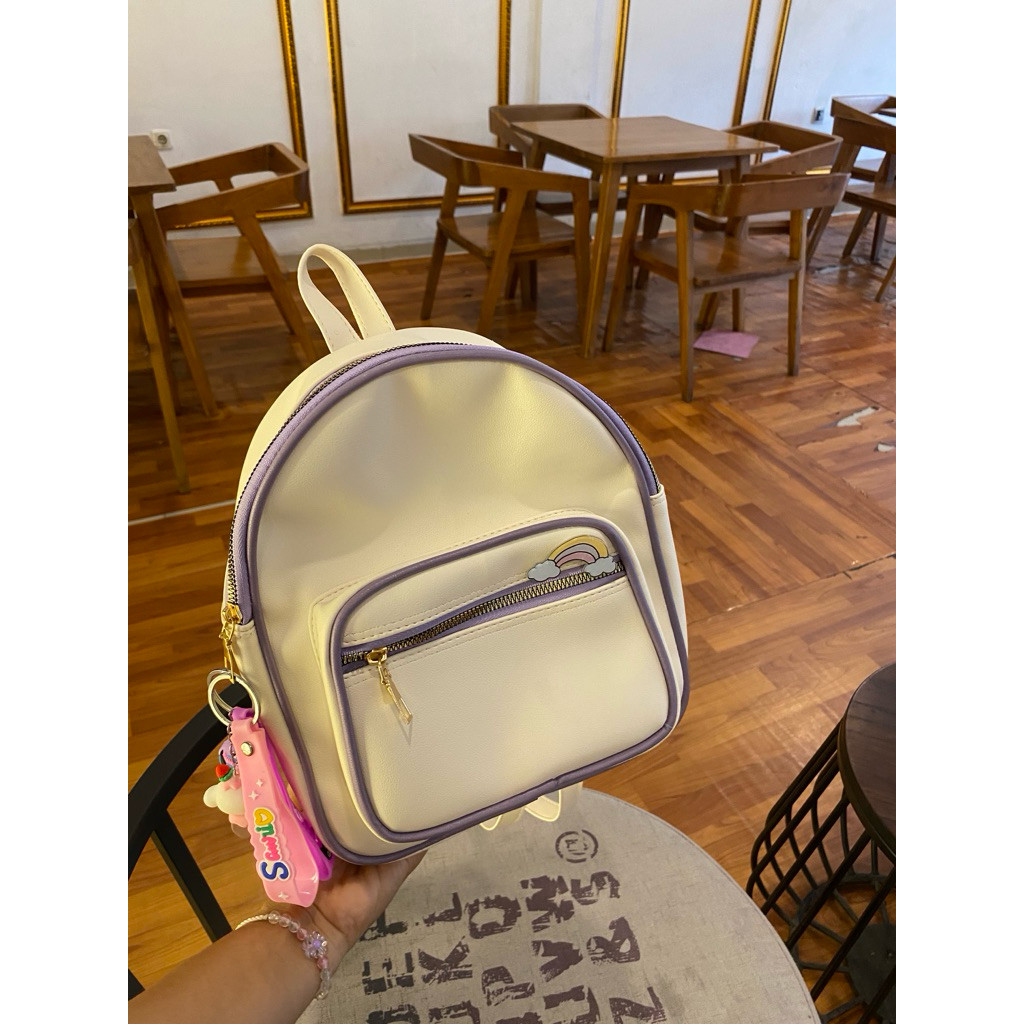 Tas Ransel Sekolah, Tas Ransel LALUNI , Ransel Anak Remaja Wanita Kuliahan, ggRansel Polos Lucu Keki