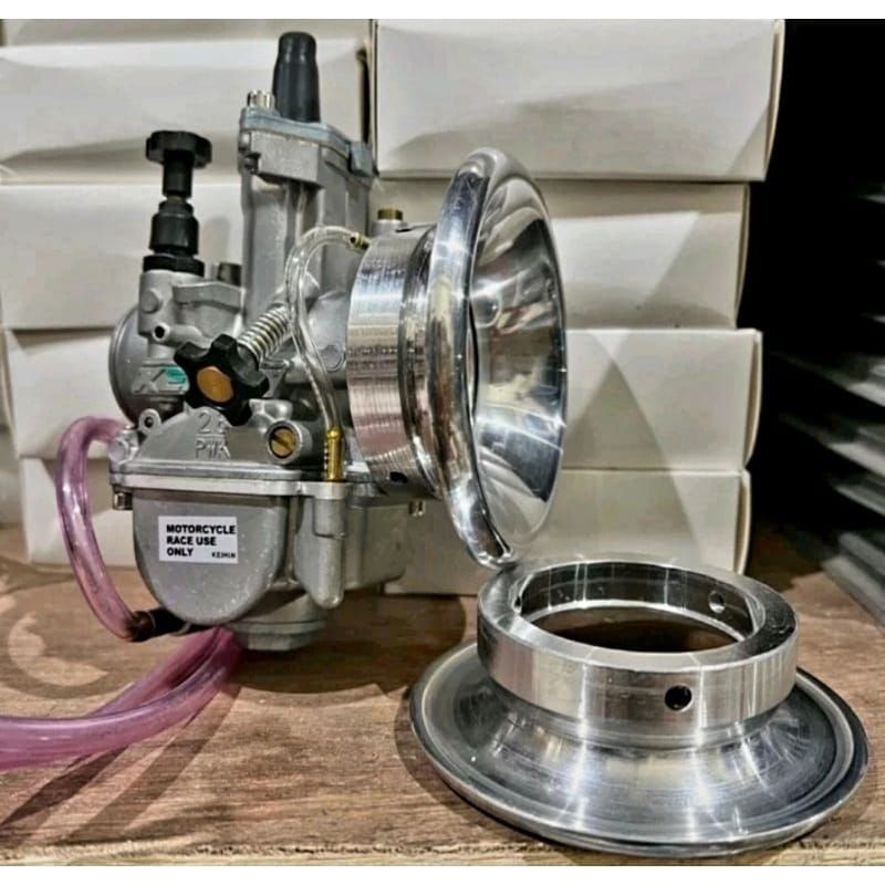 Velocity super flow corong karbu Super flow SF PWK24 ,26,28,30,32,35,36,38 warna poles dan hitam