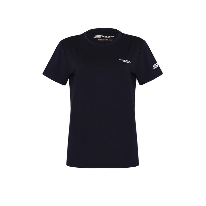 SKECHERS WOMEN SPORT T-SHIRT - BLACK