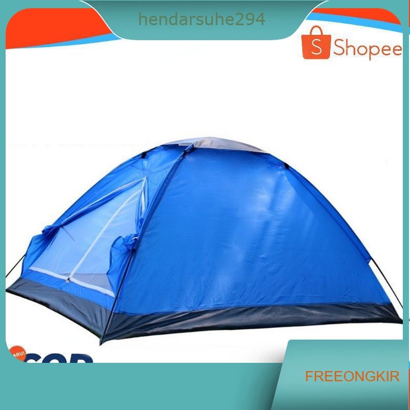 Enda Camping Biru Kapasitas 1-3 Orang Tenda Otomatis Outdoor & Indoor Tenda Gunung Double Layer