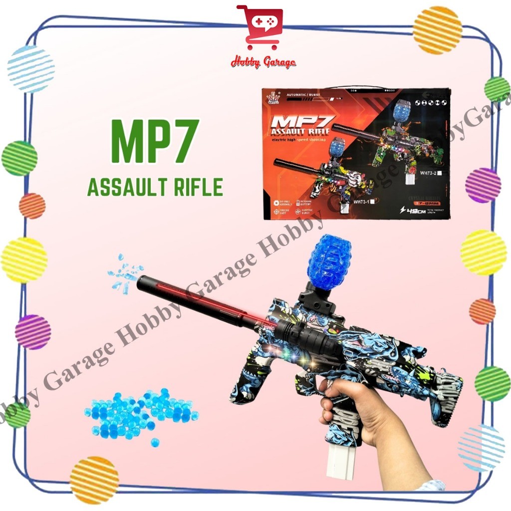 NMZSHOP Mainan Tembakan Anak WGG MP7 Assault Rifle Water Gel Blaster Scar Gun Watergel