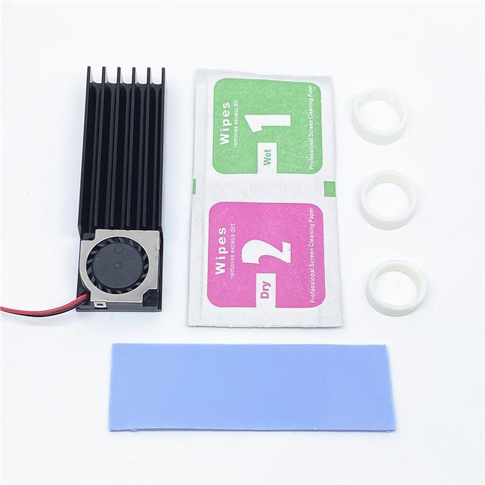 M.2 SSD Hard Disk Heat Sink With Cooling Fan Thermal Pad 70x22x10MM Laptop Hard Disk SSD Aluminum Fi