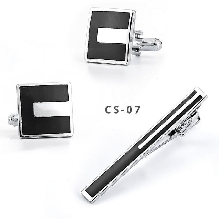 Cufflink Dan Jepit dasi FREE KOTAK PREMIUM - Premium H