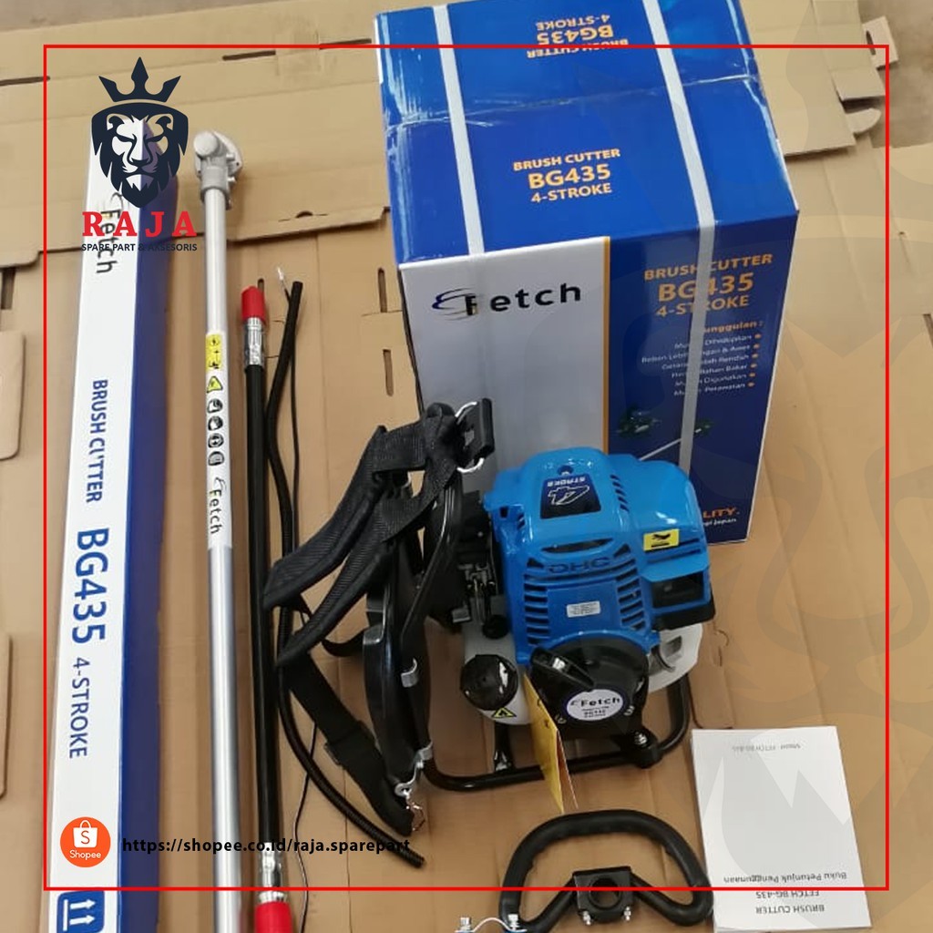 Mesin potong rumput bg435 4tak 37.7cc brush cutter gendong fetch