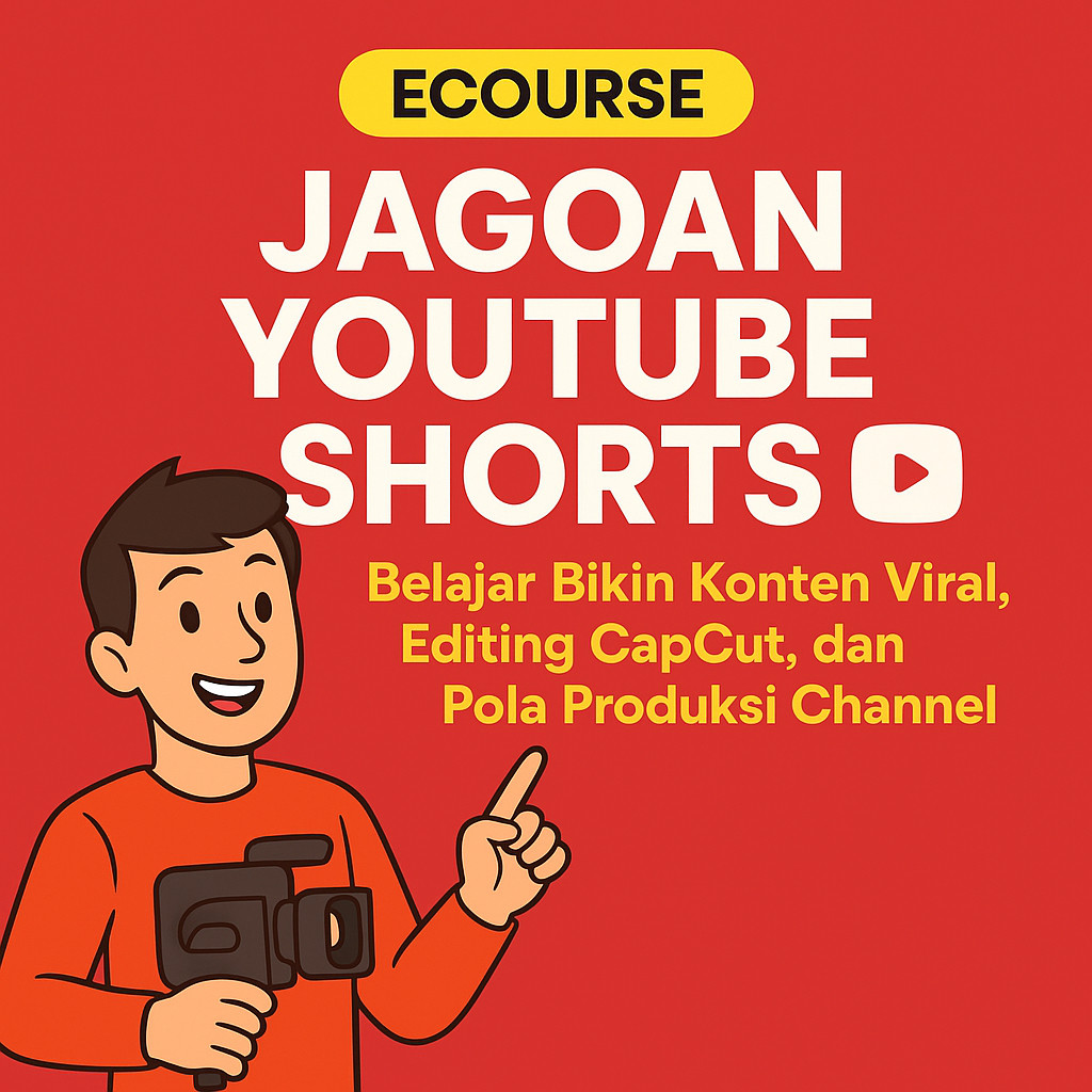 Ecourse Jagoan YouTube Shorts – Cara Bikin Konten Viral, Editing CapCut & Pola Produksi Channel