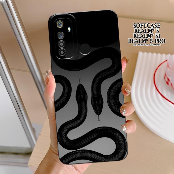 Case Realm* 5/5i/5 Pro Terbaru - Fashion Case Ular - Casing Realm* 5/5i/5 Pro - Silikon Pro Camera -
