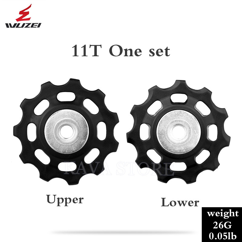 WUZEI MTB Road Bike Pulley Wheel 11T 12T 13T 17T Bicycle Jockey POM Rear Derailleur Repair Kit for S