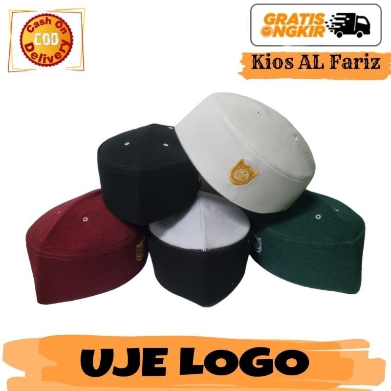 Peci Uje Logo Embos Elegant - Songkok Tinggi Motif Timbul