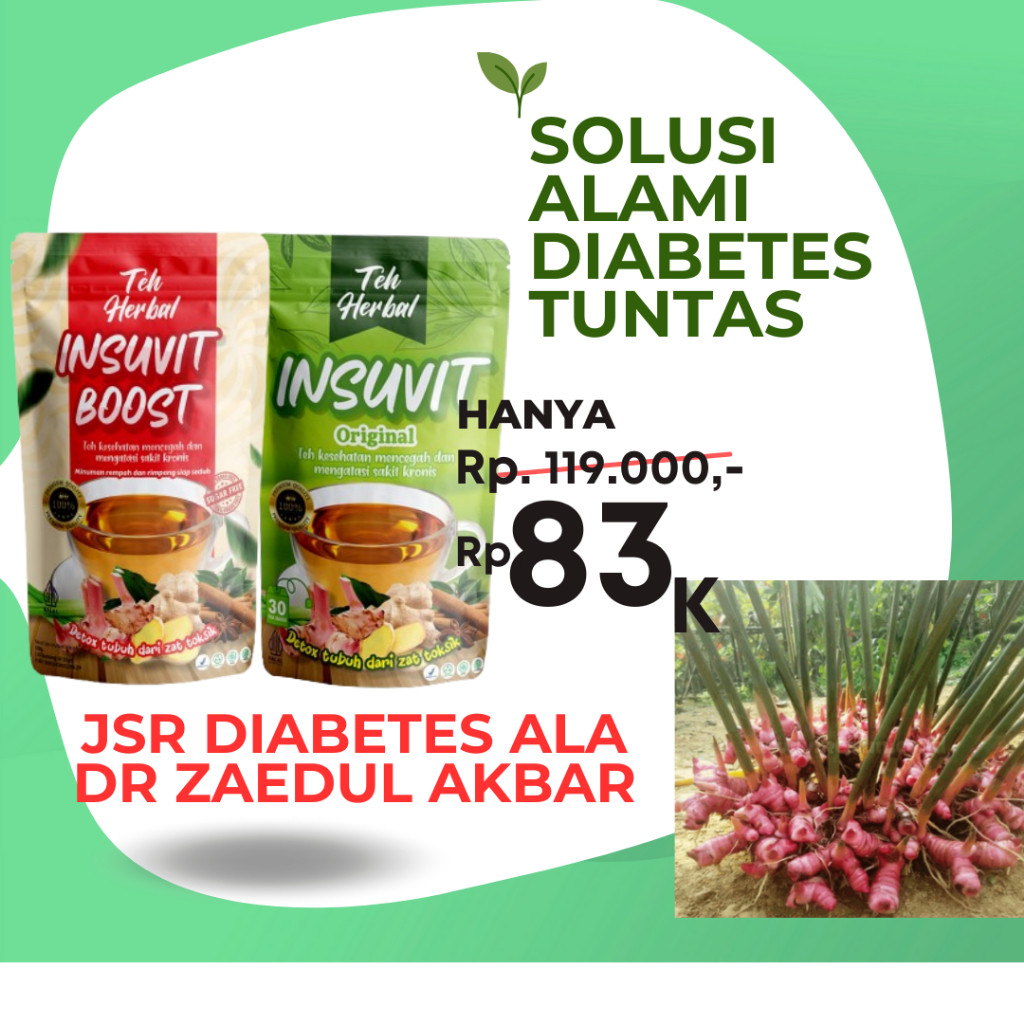 insuvit Teh JSR diabetes rimpang obat herbal gula darah, impoten ori