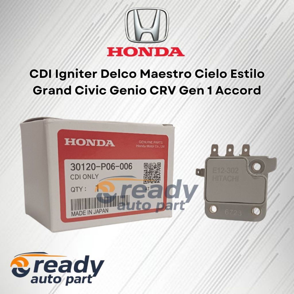 CDI Igniter Delco Honda Maestro Cielo Estilo Grand Civic Genio CRV Gen 1 Accord 30120-P06-006