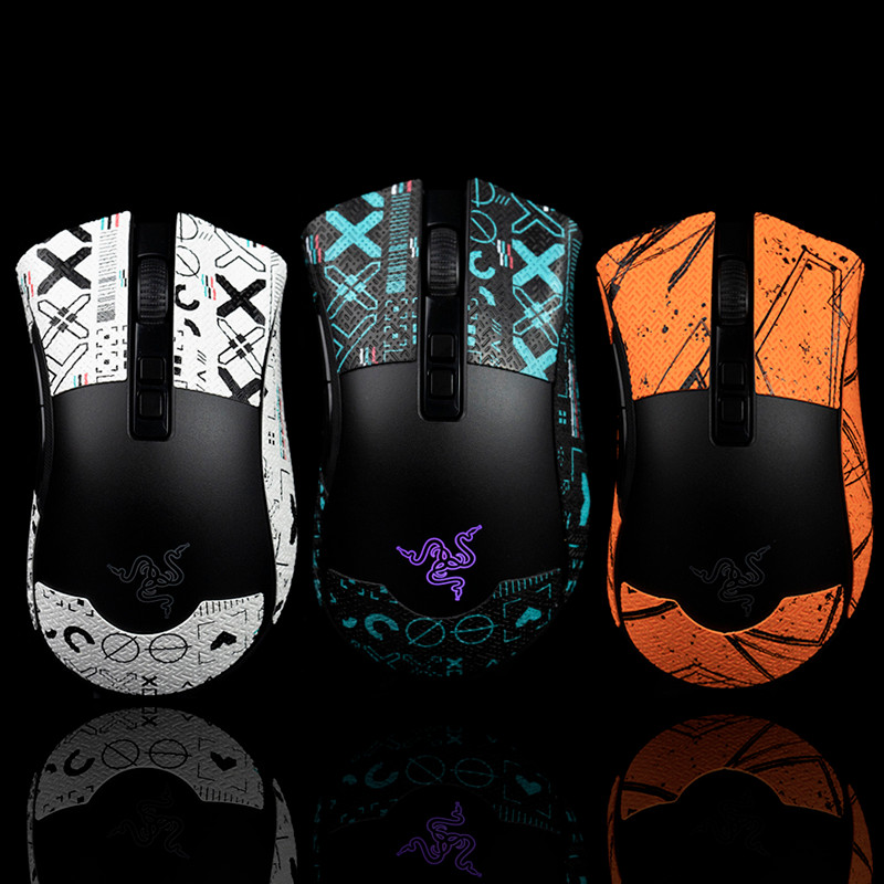 BTL Mouse Grip Tape Skate Handmade Sticker Non Slip Lizard Skin Suck Sweat  for Razer DeathAdder V2 