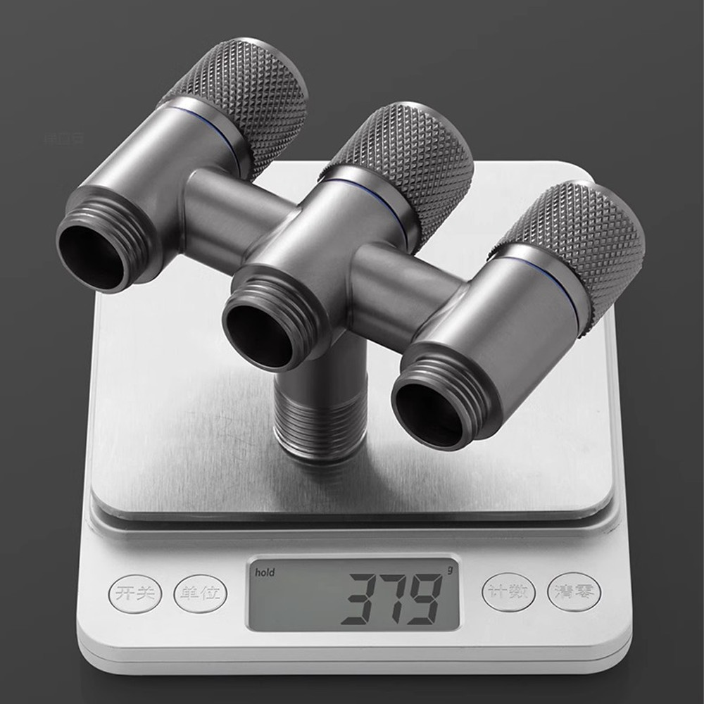 Kran Air Mesin Cuci 304 Stainless Kran Cabang 3 Anti Bocor & Anti Ledakan Untuk Taman / Shower