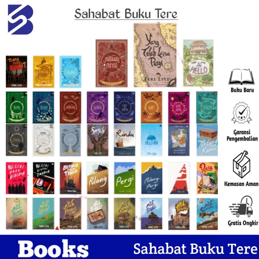 Buku Novel Tere Liye Paket Bumi ILY Aldebaran Tanah Para Bandit Bandit Berkelas Hello Bulan Matahari