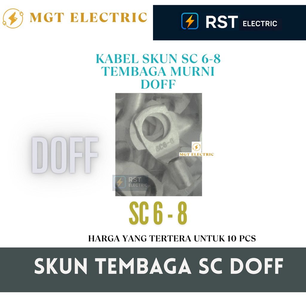 SKUN KABEL 6 mm Baut 8 mm Doff SC6-8 / Skun TEMBAGA Doff SC 6-8