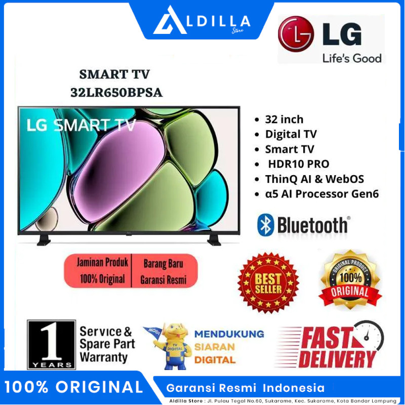 LG 32LR650 / 32LR650BPSA SMART TV 32 inch LG Smart TV HD ThinQ LR65 32LR600