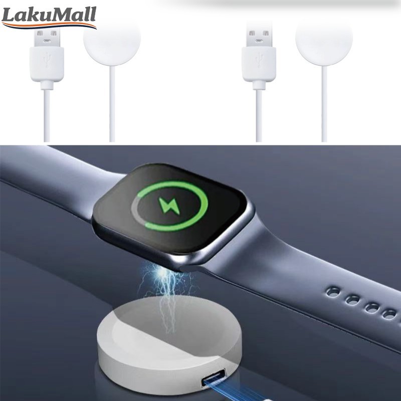 Dock Charger Jam Smart Watch Kabel Charger 2 Pin Magnetik Untuk Hiwatch Series 7 T500 T500+ T55 X6 X